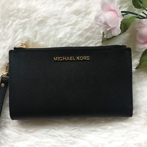 NWT Michael Kors Double Zip Lg Wristlet Wallet